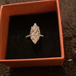 3 CARAT Moissanite Sterling Silver Ring